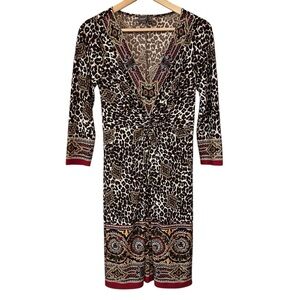 EUC Muse Gray Leopard Print Dress